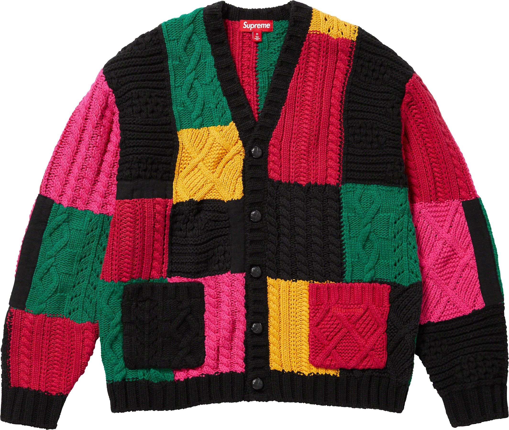 Patchwork Cable Knit Cardigan view 12